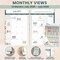 bloom daily planners 2025-26 Academic Planner, Hard Cover, 5.5" x 8.25", Garden Party, Beige